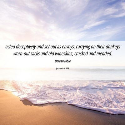 Picture 06 - Joshua 9:4 BSB - acted deceptively and set out as envoys, carrying - Bible Verse Picture