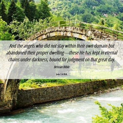 Picture 06 - Jude 1:6 BSB - And the angels who did not stay within their own - Bible Verse Picture