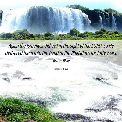 Picture 06 - Judges 13:1 BSB - Again the Israelites did evil in the sight of the - Bible Verse Picture