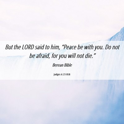 Picture 06 - Judges 6:23 BSB - But the LORD said to him, “Peace be with you. - Bible Verse Picture