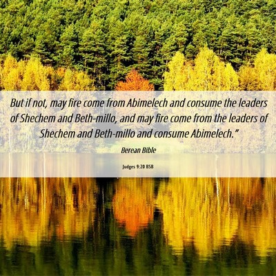 Picture 06 - Judges 9:20 BSB - But if not, may fire come from Abimelech and - Bible Verse Picture
