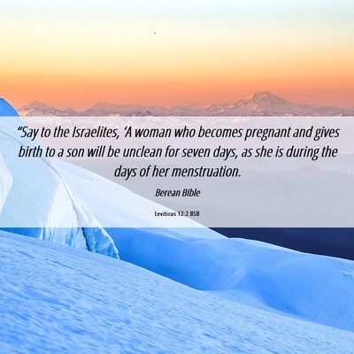 Picture 06 - Leviticus 12:2 BSB - “Say to the Israelites, ‘A woman who becomes - Bible Verse Picture