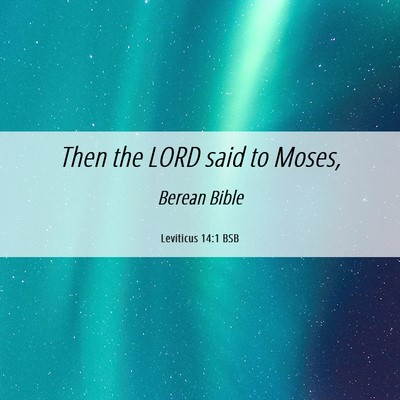 Picture 06 - Leviticus 14:1 BSB - Then the LORD said to - Bible Verse Picture