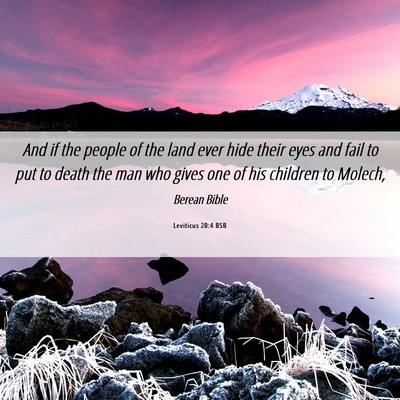 Picture 06 - Leviticus 20:4 BSB - And if the people of the land ever hide their - Bible Verse Picture