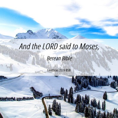 Picture 06 - Leviticus 23:9 BSB - And the LORD said to - Bible Verse Picture