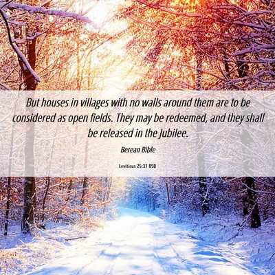 Picture 06 - Leviticus 25:31 BSB - But houses in villages with no walls around them - Bible Verse Picture