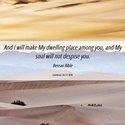 Picture 06 - Leviticus 26:11 BSB - And I will make My dwelling place among you, and - Bible Verse Picture