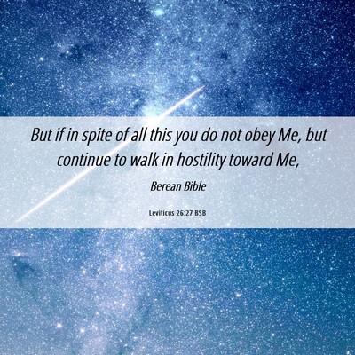 Picture 06 - Leviticus 26:27 BSB - But if in spite of all this you do not obey Me, - Bible Verse Picture