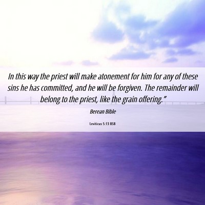 Picture 06 - Leviticus 5:13 BSB - In this way the priest will make atonement for - Bible Verse Picture
