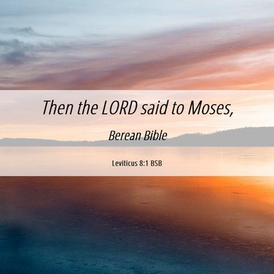 Picture 06 - Leviticus 8:1 BSB - Then the LORD said to - Bible Verse Picture