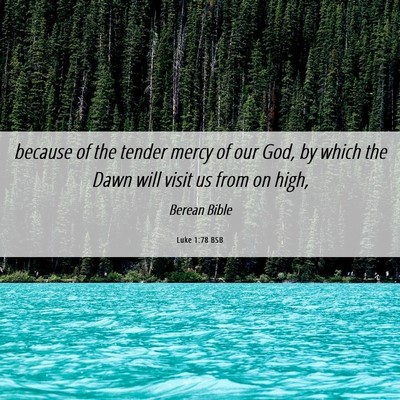 Picture 06 - Luke 1:78 BSB - because of the tender mercy of our God, by which - Bible Verse Picture