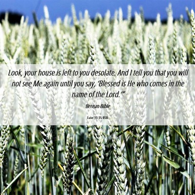 Picture 06 - Luke 13:35 BSB - Look, your house is left to you desolate. And I - Bible Verse Picture