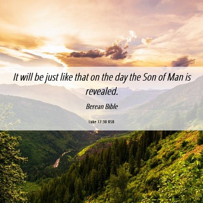 Picture 06 - Luke 17:30 BSB - It will be just like that on the day the Son of - Bible Verse Picture