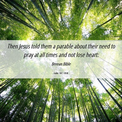 Picture 06 - Luke 18:1 BSB - Then Jesus told them a parable about their need - Bible Verse Picture
