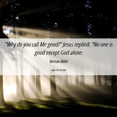 Picture 06 - Luke 18:19 BSB - “Why do you call Me good?” Jesus replied. - Bible Verse Picture