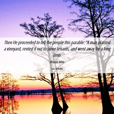 Picture 06 - Luke 20:9 BSB - Then He proceeded to tell the people this - Bible Verse Picture