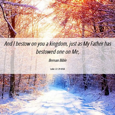 Picture 06 - Luke 22:29 BSB - And I bestow on you a kingdom, just as My Father - Bible Verse Picture
