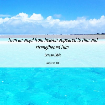 Picture 06 - Luke 22:43 BSB - Then an angel from heaven appeared to Him and - Bible Verse Picture