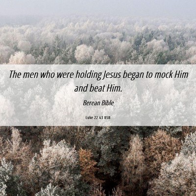 Picture 06 - Luke 22:63 BSB - The men who were holding Jesus began to mock Him - Bible Verse Picture