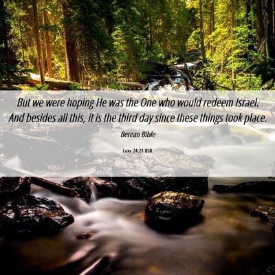 Picture 06 - Luke 24:21 BSB - But we were hoping He was the One who would - Bible Verse Picture