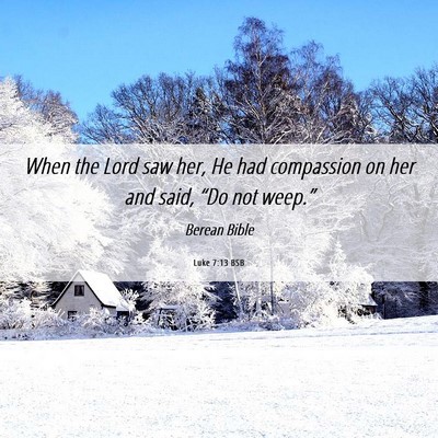 Picture 06 - Luke 7:13 BSB - When the Lord saw her, He had compassion on her - Bible Verse Picture