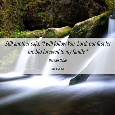 Picture 06 - Luke 9:61 BSB - Still another said, “I will follow You, Lord; - Bible Verse Picture