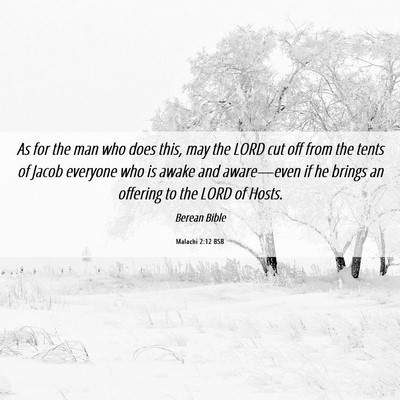Picture 06 - Malachi 2:12 BSB - As for the man who does this, may the LORD cut - Bible Verse Picture