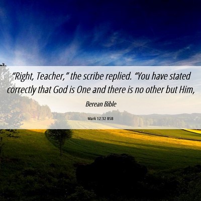 Picture 06 - Mark 12:32 BSB - “Right, Teacher,” the scribe replied. “You - Bible Verse Picture