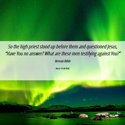 Picture 06 - Mark 14:60 BSB - So the high priest stood up before them and - Bible Verse Picture