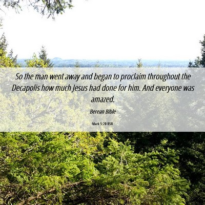 Picture 06 - Mark 5:20 BSB - So the man went away and began to proclaim - Bible Verse Picture
