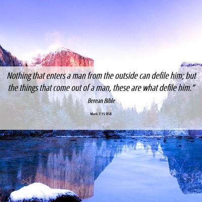 Picture 06 - Mark 7:15 BSB - Nothing that enters a man from the outside can - Bible Verse Picture