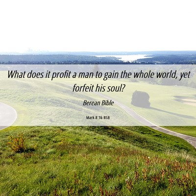 Picture 06 - Mark 8:36 BSB - What does it profit a man to gain the whole - Bible Verse Picture