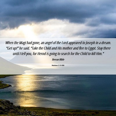 Picture 06 - Matthew 2:13 BSB - When the Magi had gone, an angel of the Lord - Bible Verse Picture