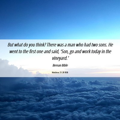 Picture 06 - Matthew 21:28 BSB - But what do you think? There was a man who had - Bible Verse Picture