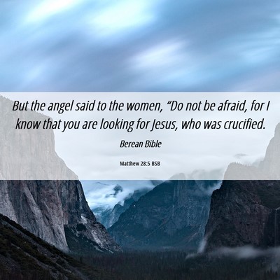 Picture 06 - Matthew 28:5 BSB - But the angel said to the women, “Do not be - Bible Verse Picture