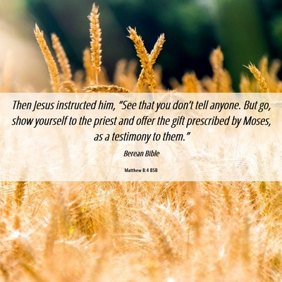 Picture 06 - Matthew 8:4 BSB - Then Jesus instructed him, “See that you - Bible Verse Picture