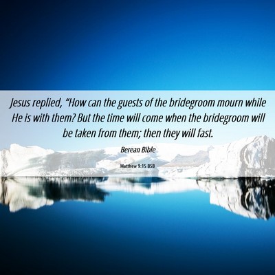 Picture 06 - Matthew 9:15 BSB - Jesus replied, “How can the guests of the - Bible Verse Picture