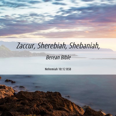 Picture 06 - Nehemiah 10:12 BSB - Zaccur, Sherebiah, - Bible Verse Picture