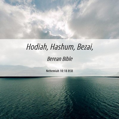 Picture 06 - Nehemiah 10:18 BSB - Hodiah, Hashum, - Bible Verse Picture