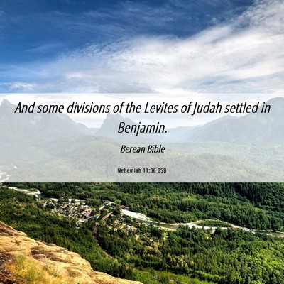 Picture 06 - Nehemiah 11:36 BSB - And some divisions of the Levites of Judah - Bible Verse Picture