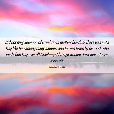 Picture 06 - Nehemiah 13:26 BSB - Did not King Solomon of Israel sin in matters - Bible Verse Picture