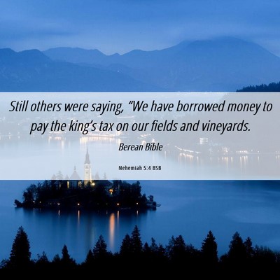 Picture 06 - Nehemiah 5:4 BSB - Still others were saying, “We have borrowed - Bible Verse Picture