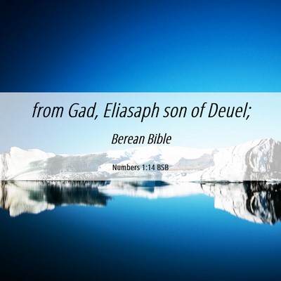 Picture 06 - Numbers 1:14 BSB - from Gad, Eliasaph son of - Bible Verse Picture