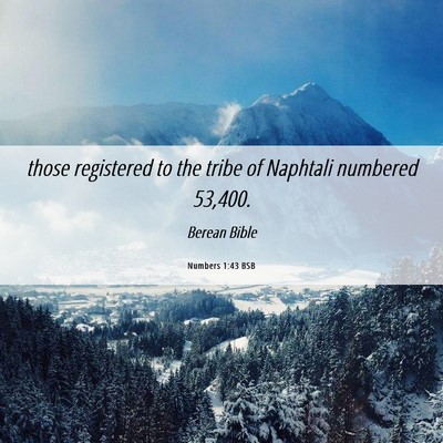 Picture 06 - Numbers 1:43 BSB - those registered to the tribe of Naphtali - Bible Verse Picture