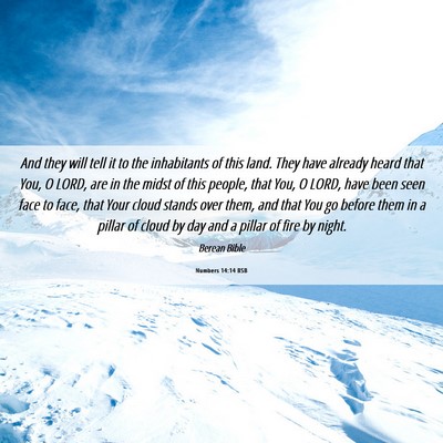 Picture 06 - Numbers 14:14 BSB - And they will tell it to the inhabitants of this - Bible Verse Picture