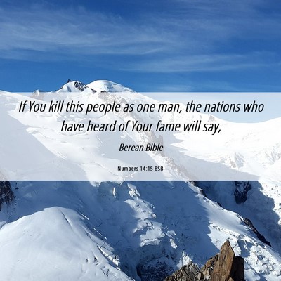 Picture 06 - Numbers 14:15 BSB - If You kill this people as one man, the nations - Bible Verse Picture