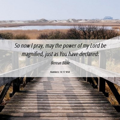 Picture 06 - Numbers 14:17 BSB - So now I pray, may the power of my Lord be - Bible Verse Picture