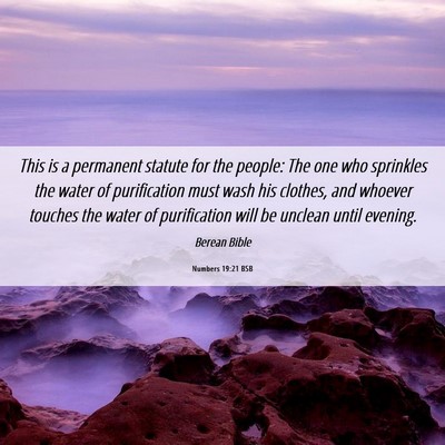 Picture 06 - Numbers 19:21 BSB - This is a permanent statute for the people: The - Bible Verse Picture