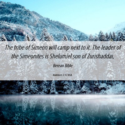 Picture 06 - Numbers 2:12 BSB - The tribe of Simeon will camp next to it. The - Bible Verse Picture