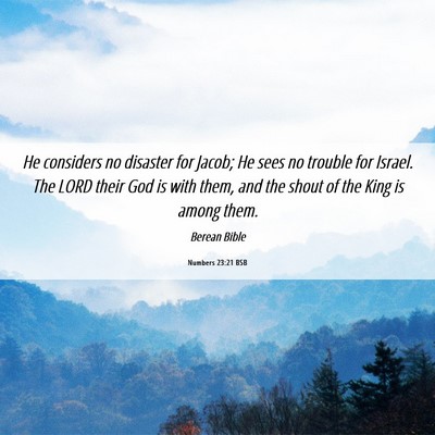 Picture 06 - Numbers 23:21 BSB - He considers no disaster for Jacob; He sees no - Bible Verse Picture